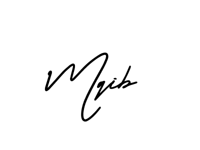 Mqib stylish signature style. Best Handwritten Sign (AmerikaSignatureDemo-Regular) for my name. Handwritten Signature Collection Ideas for my name Mqib. Mqib signature style 3 images and pictures png