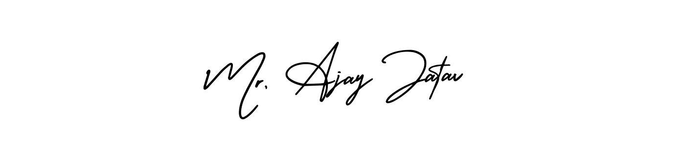 The best way (AmerikaSignatureDemo-Regular) to make a short signature is to pick only two or three words in your name. The name Mr, Ajay Jatav include a total of six letters. For converting this name. Mr, Ajay Jatav signature style 3 images and pictures png