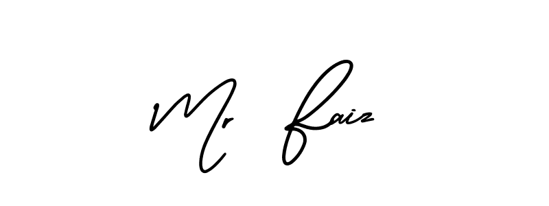 Make a short Mr  Faiz signature style. Manage your documents anywhere anytime using AmerikaSignatureDemo-Regular. Create and add eSignatures, submit forms, share and send files easily. Mr  Faiz signature style 3 images and pictures png