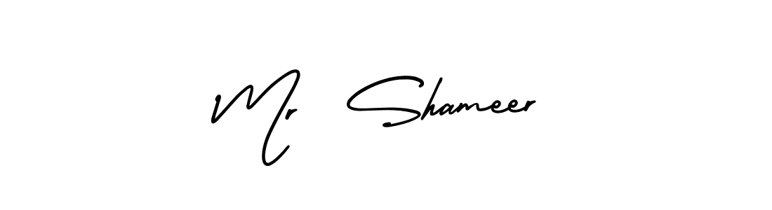 How to make Mr  Shameer signature? AmerikaSignatureDemo-Regular is a professional autograph style. Create handwritten signature for Mr  Shameer name. Mr  Shameer signature style 3 images and pictures png