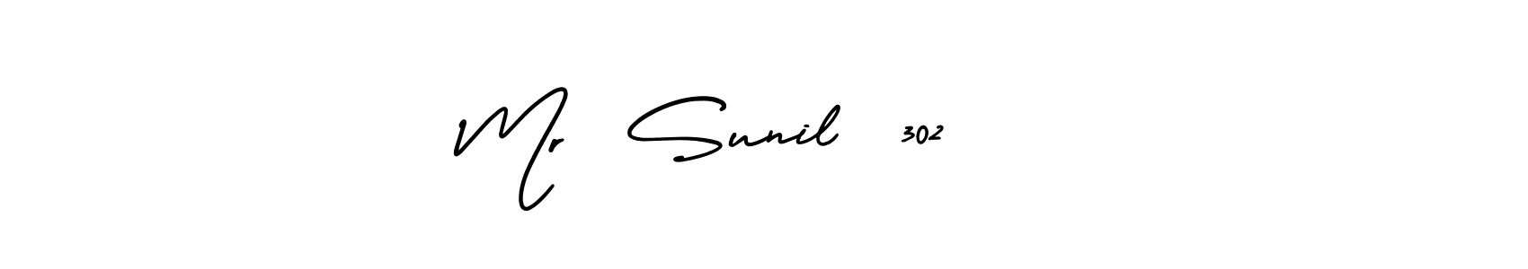 You should practise on your own different ways (AmerikaSignatureDemo-Regular) to write your name (Mr  Sunil  302   ) in signature. don't let someone else do it for you. Mr  Sunil  302    signature style 3 images and pictures png