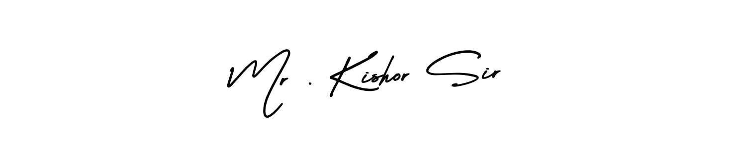 How to make Mr . Kishor Sir name signature. Use AmerikaSignatureDemo-Regular style for creating short signs online. This is the latest handwritten sign. Mr . Kishor Sir signature style 3 images and pictures png