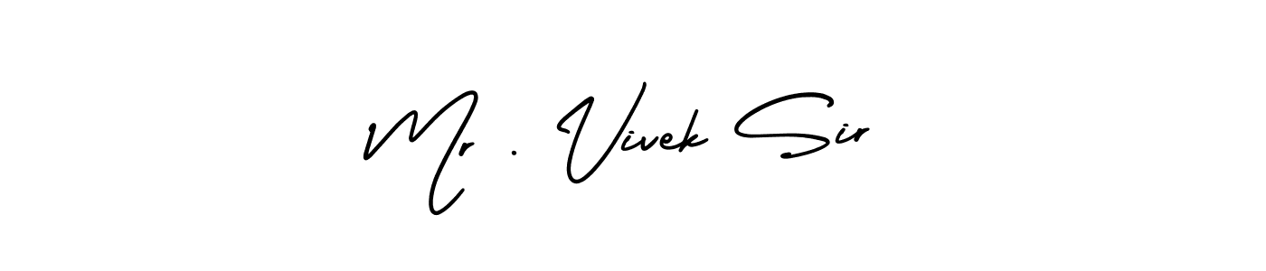 Use a signature maker to create a handwritten signature online. With this signature software, you can design (AmerikaSignatureDemo-Regular) your own signature for name Mr . Vivek Sir. Mr . Vivek Sir signature style 3 images and pictures png