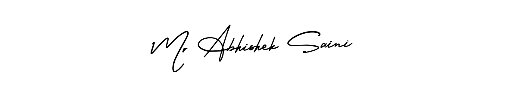 How to make Mr Abhishek Saini signature? AmerikaSignatureDemo-Regular is a professional autograph style. Create handwritten signature for Mr Abhishek Saini name. Mr Abhishek Saini signature style 3 images and pictures png