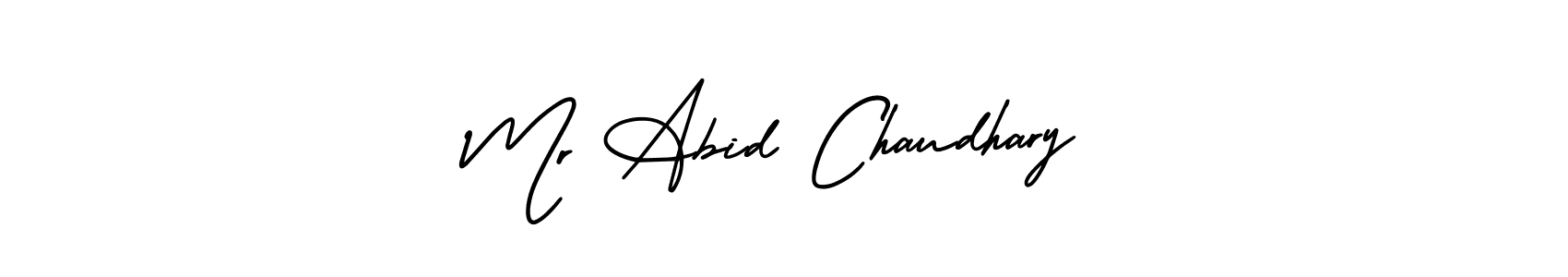 Mr Abid Chaudhary stylish signature style. Best Handwritten Sign (AmerikaSignatureDemo-Regular) for my name. Handwritten Signature Collection Ideas for my name Mr Abid Chaudhary. Mr Abid Chaudhary signature style 3 images and pictures png