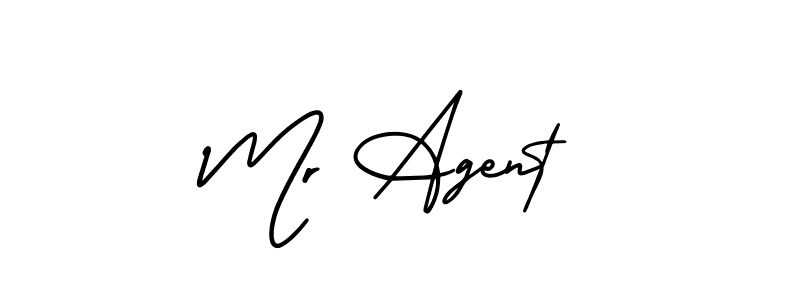 Make a beautiful signature design for name Mr Agent. With this signature (AmerikaSignatureDemo-Regular) style, you can create a handwritten signature for free. Mr Agent signature style 3 images and pictures png