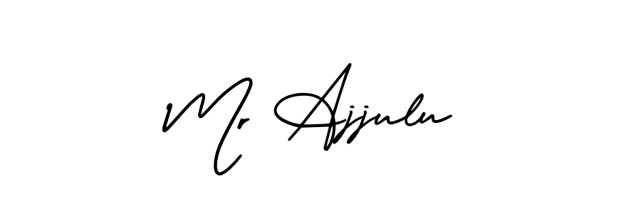 Also You can easily find your signature by using the search form. We will create Mr Ajjulu name handwritten signature images for you free of cost using AmerikaSignatureDemo-Regular sign style. Mr Ajjulu signature style 3 images and pictures png