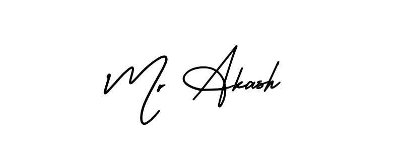 Also we have Mr Akash name is the best signature style. Create professional handwritten signature collection using AmerikaSignatureDemo-Regular autograph style. Mr Akash signature style 3 images and pictures png