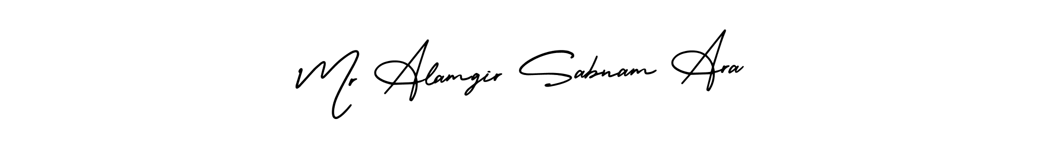Make a short Mr Alamgir Sabnam Ara signature style. Manage your documents anywhere anytime using AmerikaSignatureDemo-Regular. Create and add eSignatures, submit forms, share and send files easily. Mr Alamgir Sabnam Ara signature style 3 images and pictures png