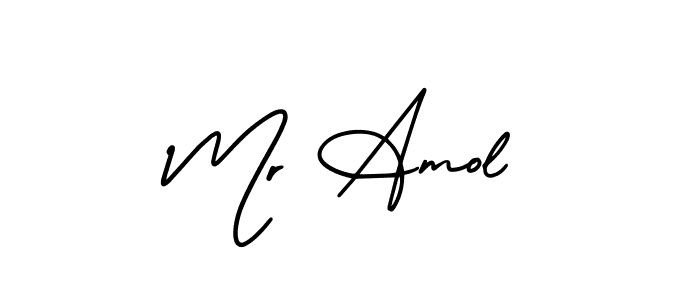 How to make Mr Amol name signature. Use AmerikaSignatureDemo-Regular style for creating short signs online. This is the latest handwritten sign. Mr Amol signature style 3 images and pictures png