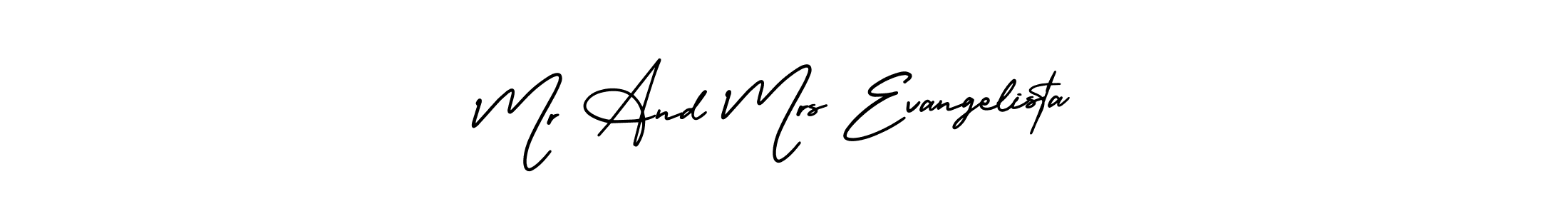 Design your own signature with our free online signature maker. With this signature software, you can create a handwritten (AmerikaSignatureDemo-Regular) signature for name Mr And Mrs Evangelista. Mr And Mrs Evangelista signature style 3 images and pictures png