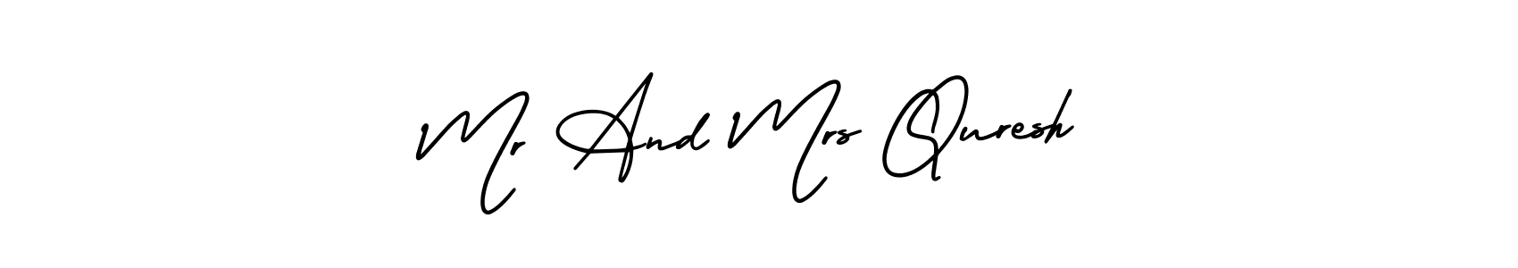 The best way (AmerikaSignatureDemo-Regular) to make a short signature is to pick only two or three words in your name. The name Mr And Mrs Quresh include a total of six letters. For converting this name. Mr And Mrs Quresh signature style 3 images and pictures png