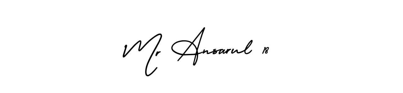 How to Draw Mr Ansarul 18 signature style? AmerikaSignatureDemo-Regular is a latest design signature styles for name Mr Ansarul 18. Mr Ansarul 18 signature style 3 images and pictures png