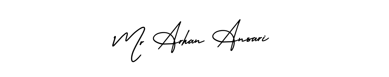 It looks lik you need a new signature style for name Mr Arhan Ansari. Design unique handwritten (AmerikaSignatureDemo-Regular) signature with our free signature maker in just a few clicks. Mr Arhan Ansari signature style 3 images and pictures png