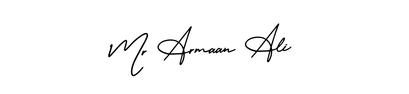 Design your own signature with our free online signature maker. With this signature software, you can create a handwritten (AmerikaSignatureDemo-Regular) signature for name Mr Armaan Ali. Mr Armaan Ali signature style 3 images and pictures png