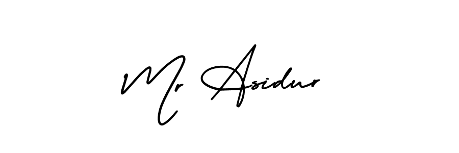 Also You can easily find your signature by using the search form. We will create Mr Asidur name handwritten signature images for you free of cost using AmerikaSignatureDemo-Regular sign style. Mr Asidur signature style 3 images and pictures png