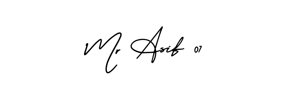 Create a beautiful signature design for name Mr Asif 07. With this signature (AmerikaSignatureDemo-Regular) fonts, you can make a handwritten signature for free. Mr Asif 07 signature style 3 images and pictures png