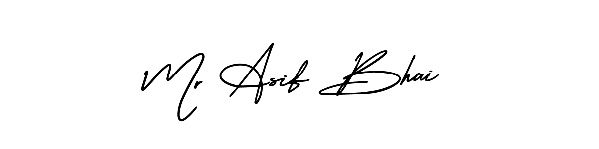 Check out images of Autograph of Mr Asif Bhai name. Actor Mr Asif Bhai Signature Style. AmerikaSignatureDemo-Regular is a professional sign style online. Mr Asif Bhai signature style 3 images and pictures png