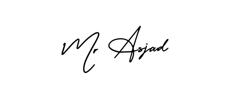 Design your own signature with our free online signature maker. With this signature software, you can create a handwritten (AmerikaSignatureDemo-Regular) signature for name Mr Asjad. Mr Asjad signature style 3 images and pictures png