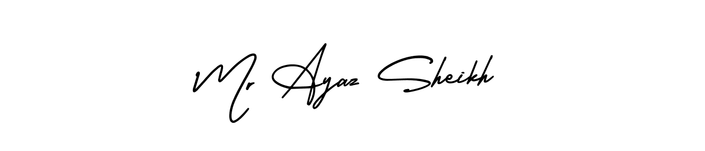 How to make Mr Ayaz Sheikh name signature. Use AmerikaSignatureDemo-Regular style for creating short signs online. This is the latest handwritten sign. Mr Ayaz Sheikh signature style 3 images and pictures png