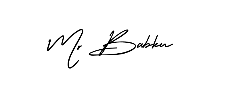 Create a beautiful signature design for name Mr Babku. With this signature (AmerikaSignatureDemo-Regular) fonts, you can make a handwritten signature for free. Mr Babku signature style 3 images and pictures png
