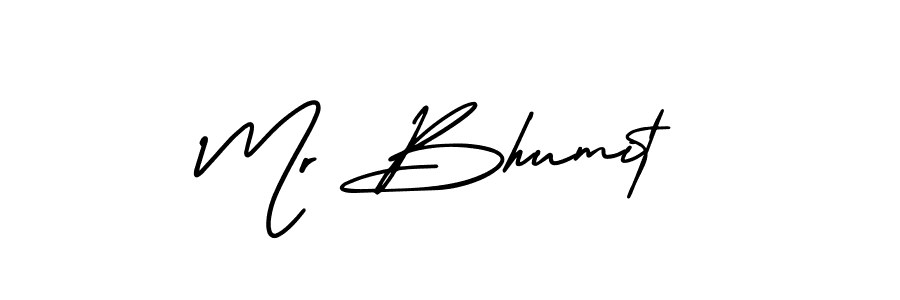 The best way (AmerikaSignatureDemo-Regular) to make a short signature is to pick only two or three words in your name. The name Mr Bhumit include a total of six letters. For converting this name. Mr Bhumit signature style 3 images and pictures png