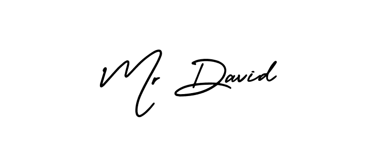 The best way (AmerikaSignatureDemo-Regular) to make a short signature is to pick only two or three words in your name. The name Mr David include a total of six letters. For converting this name. Mr David signature style 3 images and pictures png