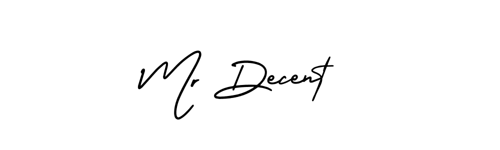 Make a beautiful signature design for name Mr Decent . With this signature (AmerikaSignatureDemo-Regular) style, you can create a handwritten signature for free. Mr Decent  signature style 3 images and pictures png