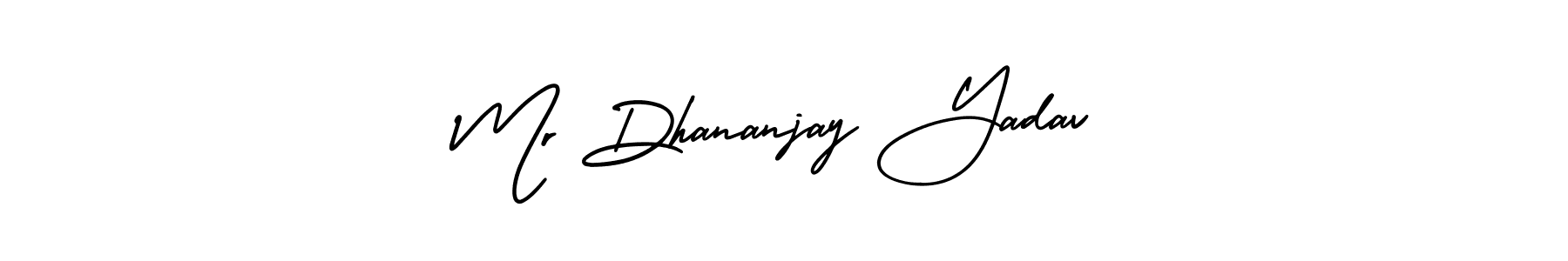 Use a signature maker to create a handwritten signature online. With this signature software, you can design (AmerikaSignatureDemo-Regular) your own signature for name Mr Dhananjay Yadav. Mr Dhananjay Yadav signature style 3 images and pictures png