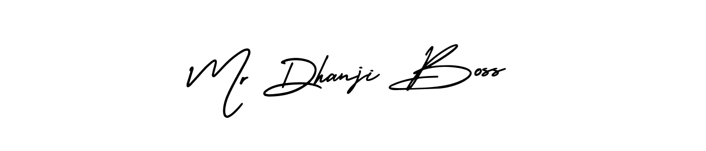 You should practise on your own different ways (AmerikaSignatureDemo-Regular) to write your name (Mr Dhanji Boss) in signature. don't let someone else do it for you. Mr Dhanji Boss signature style 3 images and pictures png