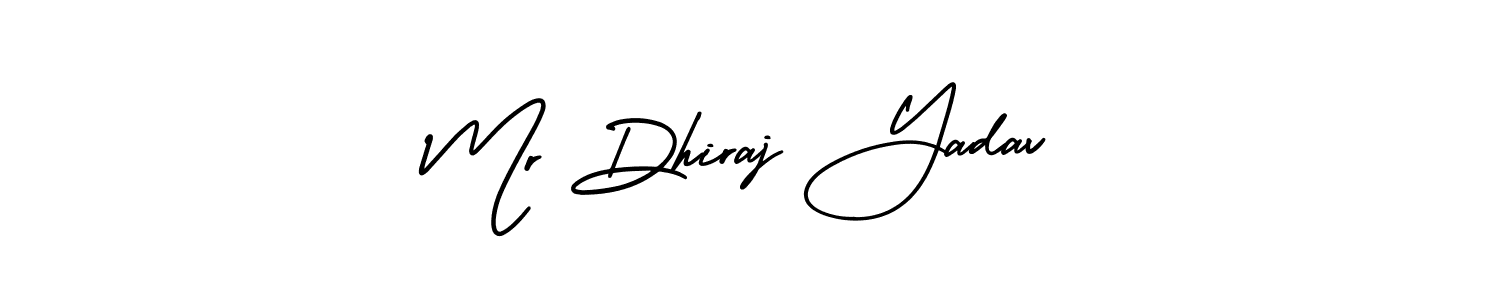 Create a beautiful signature design for name Mr Dhiraj Yadav. With this signature (AmerikaSignatureDemo-Regular) fonts, you can make a handwritten signature for free. Mr Dhiraj Yadav signature style 3 images and pictures png