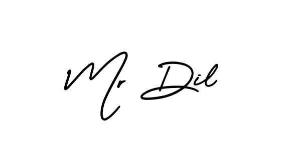 Use a signature maker to create a handwritten signature online. With this signature software, you can design (AmerikaSignatureDemo-Regular) your own signature for name Mr Dil. Mr Dil signature style 3 images and pictures png