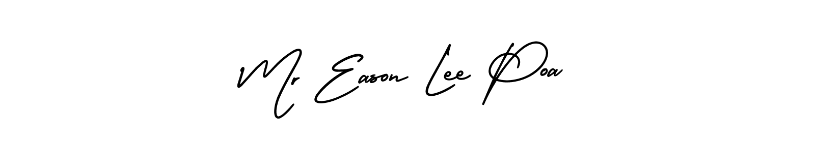 Mr Eason Lee Poa stylish signature style. Best Handwritten Sign (AmerikaSignatureDemo-Regular) for my name. Handwritten Signature Collection Ideas for my name Mr Eason Lee Poa. Mr Eason Lee Poa signature style 3 images and pictures png