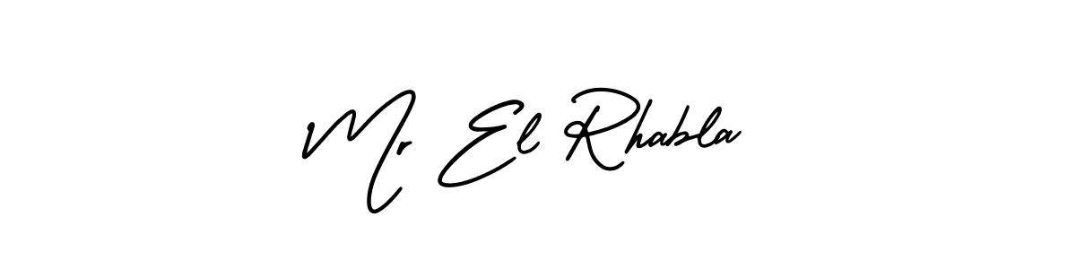 Use a signature maker to create a handwritten signature online. With this signature software, you can design (AmerikaSignatureDemo-Regular) your own signature for name Mr El Rhabla. Mr El Rhabla signature style 3 images and pictures png