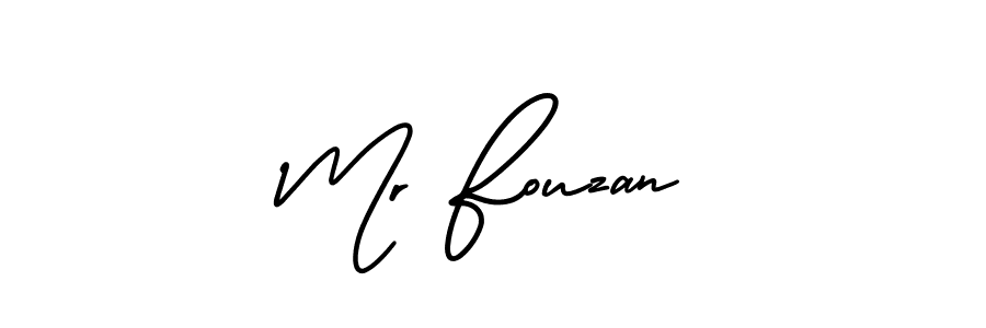 Mr Fouzan stylish signature style. Best Handwritten Sign (AmerikaSignatureDemo-Regular) for my name. Handwritten Signature Collection Ideas for my name Mr Fouzan. Mr Fouzan signature style 3 images and pictures png