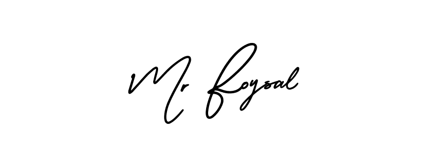 The best way (AmerikaSignatureDemo-Regular) to make a short signature is to pick only two or three words in your name. The name Mr Foysal include a total of six letters. For converting this name. Mr Foysal signature style 3 images and pictures png