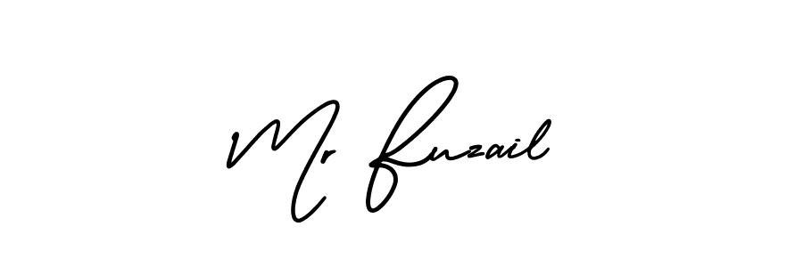 How to make Mr Fuzail name signature. Use AmerikaSignatureDemo-Regular style for creating short signs online. This is the latest handwritten sign. Mr Fuzail signature style 3 images and pictures png