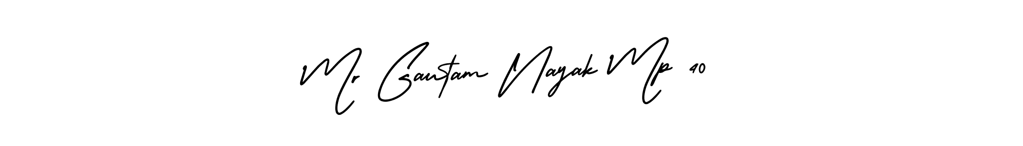 Make a beautiful signature design for name Mr Gautam Nayak Mp 40. With this signature (AmerikaSignatureDemo-Regular) style, you can create a handwritten signature for free. Mr Gautam Nayak Mp 40 signature style 3 images and pictures png