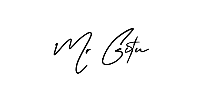 Make a short Mr Gitu signature style. Manage your documents anywhere anytime using AmerikaSignatureDemo-Regular. Create and add eSignatures, submit forms, share and send files easily. Mr Gitu signature style 3 images and pictures png