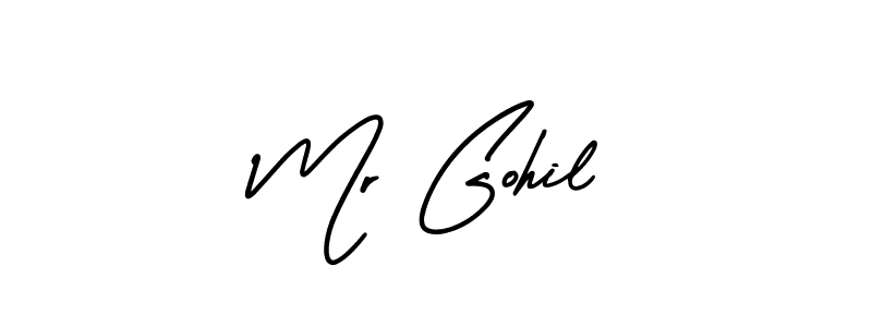 Create a beautiful signature design for name Mr Gohil. With this signature (AmerikaSignatureDemo-Regular) fonts, you can make a handwritten signature for free. Mr Gohil signature style 3 images and pictures png
