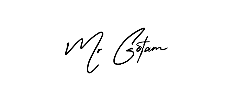 Design your own signature with our free online signature maker. With this signature software, you can create a handwritten (AmerikaSignatureDemo-Regular) signature for name Mr Gotam. Mr Gotam signature style 3 images and pictures png