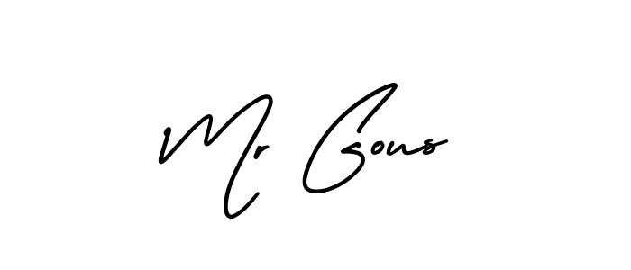Make a beautiful signature design for name Mr Gous. With this signature (AmerikaSignatureDemo-Regular) style, you can create a handwritten signature for free. Mr Gous signature style 3 images and pictures png