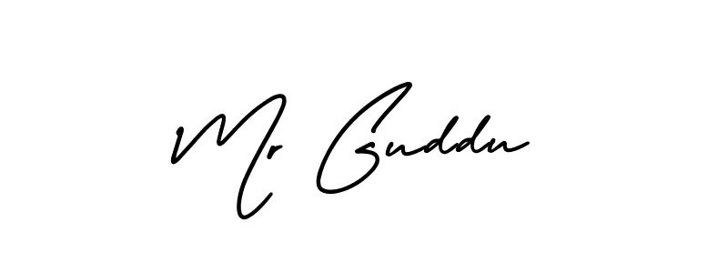 if you are searching for the best signature style for your name Mr Guddu. so please give up your signature search. here we have designed multiple signature styles  using AmerikaSignatureDemo-Regular. Mr Guddu signature style 3 images and pictures png