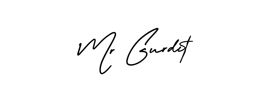 How to make Mr Gurdit name signature. Use AmerikaSignatureDemo-Regular style for creating short signs online. This is the latest handwritten sign. Mr Gurdit signature style 3 images and pictures png