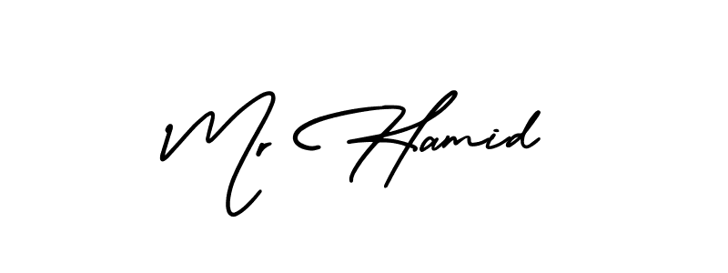 Make a short Mr Hamid signature style. Manage your documents anywhere anytime using AmerikaSignatureDemo-Regular. Create and add eSignatures, submit forms, share and send files easily. Mr Hamid signature style 3 images and pictures png