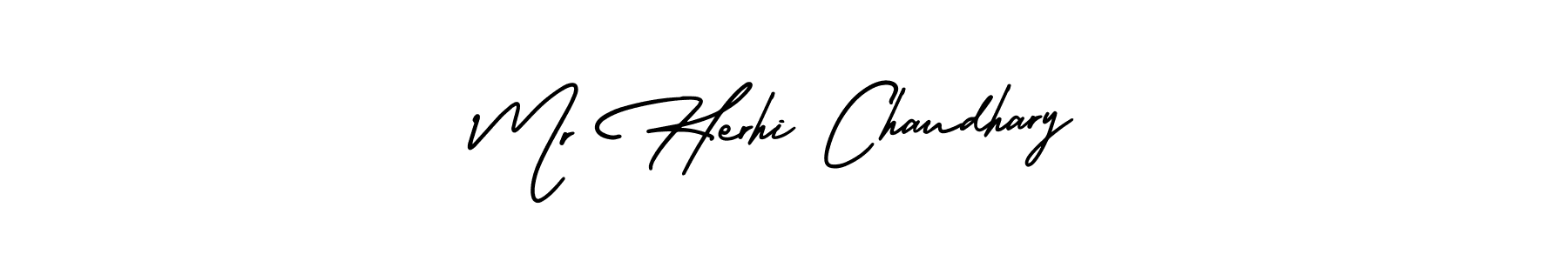 This is the best signature style for the Mr Herhi Chaudhary name. Also you like these signature font (AmerikaSignatureDemo-Regular). Mix name signature. Mr Herhi Chaudhary signature style 3 images and pictures png