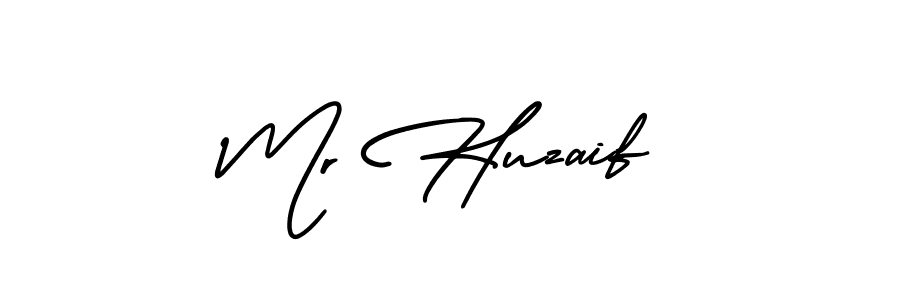 How to make Mr Huzaif name signature. Use AmerikaSignatureDemo-Regular style for creating short signs online. This is the latest handwritten sign. Mr Huzaif signature style 3 images and pictures png