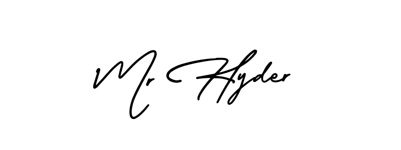 Best and Professional Signature Style for Mr Hyder. AmerikaSignatureDemo-Regular Best Signature Style Collection. Mr Hyder signature style 3 images and pictures png