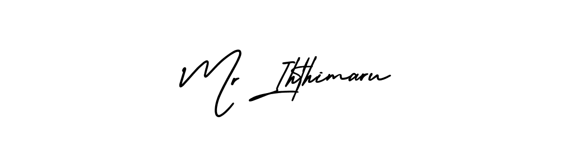 How to make Mr Ihthimaru name signature. Use AmerikaSignatureDemo-Regular style for creating short signs online. This is the latest handwritten sign. Mr Ihthimaru signature style 3 images and pictures png