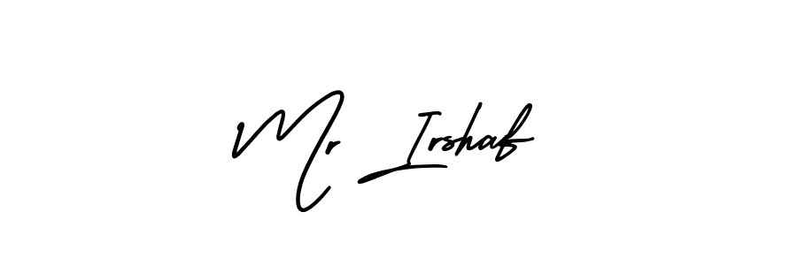 How to make Mr Irshaf name signature. Use AmerikaSignatureDemo-Regular style for creating short signs online. This is the latest handwritten sign. Mr Irshaf signature style 3 images and pictures png